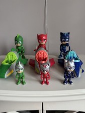 PJ Masks Car Vehicles & TALKING Figures Bundle - Catboy Gekko Owlette Set