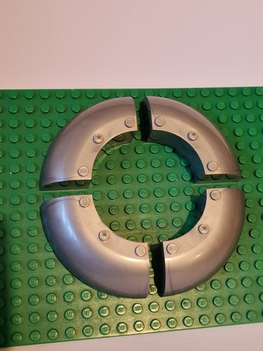 Lego flat silver - silver, curve