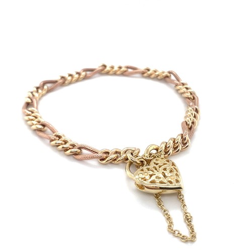 Yellow rose gold figaro - yellow, &