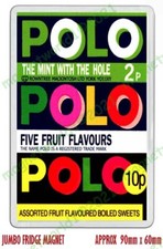  RETRO : POLO FRUITS & MINTS WRAPPER ART NEW JUMBO FRIDGE MAGNET OR KEYRING