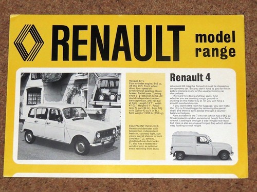 1977 renault range - renault, sales
