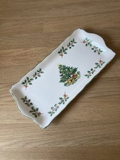 James Kent Regal Christmas Tree & Holly Design Sandwich Cake Mince Pie Plate