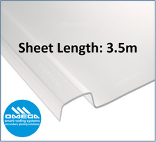 Glass Clear Polycarbonate Roofing sheet panels - 3mm R Glaze - Easy to install