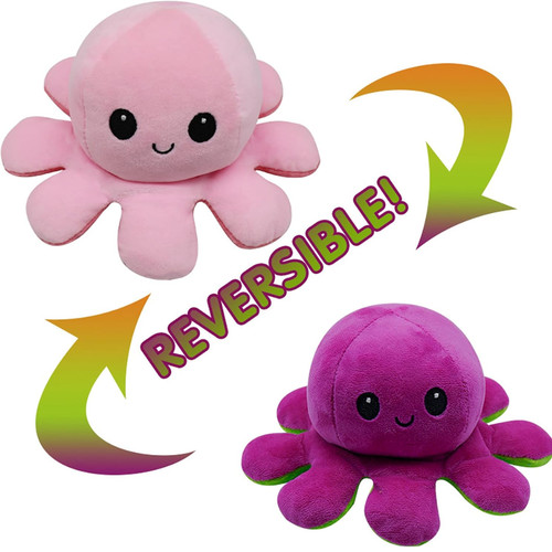 Reversible octopus plush soft - reversible,