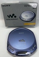 Sony CD Walkman D-E220 ESP MAX Blue CD Player Tested Working Discman In Box
