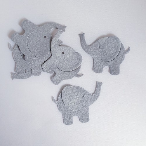 Felt elephants - felt, 3d