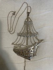 Large pirate ship necklace