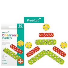 60x CHILDREN PLASTERS New Pack Kids Durable Breathable Fun Design Size Colour UK