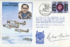 WW2 RAF Battle of Britain ace DOUGLAS BADER signed his own FDC - UACC DEALER