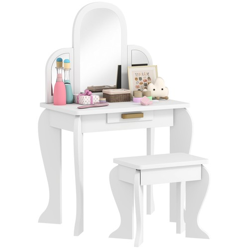 Homcom kids dressing table set - homcom,