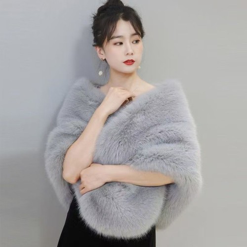 Women faux fur - women's, wrap