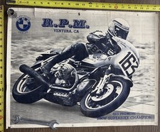 Vintage Reg Pridmore BMW Superbike Champion Poster 17x23 – RPM Ventura CA