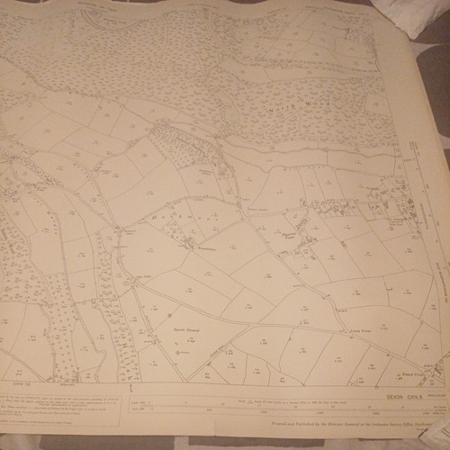 1937 map south devon - ,