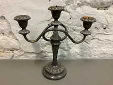VINTAGE SILVER PLATED LANTHE TABLE CANDELABRA ~ WEDDING DECOR SHABBY CHIC