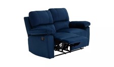 2 Seater Navy Recliner Sofa