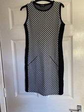 Select Chevron Dress Black and