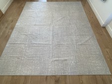 Crosshatch Beige Ivory Rug 245x305 RRP £309 Huge XXLarge Decor Washable Ruggable