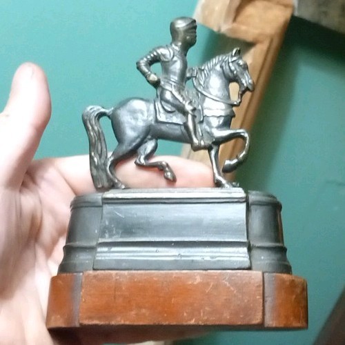 Antique brass knight chimney - brass,