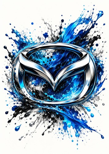 Mazda badge poster - mazda,
