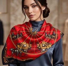 Hermès style silk scarf