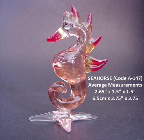 Glass seahorse handmade - glass, blown