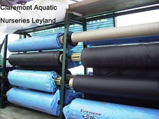 1.02mm Firestone/Oasefol EPDM Rubber pond liner £1.50p sq ft. Various sizes.