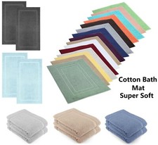 2x Bath Mats Terry Toweling