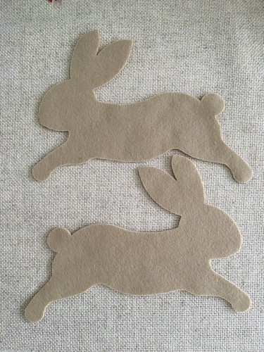 Felt easter rabbit bunny - felt,