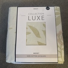 Next Luxe Collection 100% cotton jacquard 144 TC bedding set double BNWT