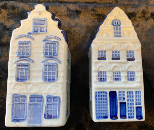Vintage delft blue - vintage, house