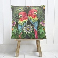 Retro Parrots Cushion Cover