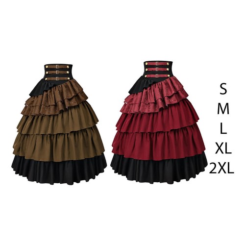 Gothic skirt layered - layered, ruffle