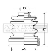 First line fcb2742 drive shaft - fcb2742,