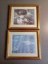 Pair of Gold Painted Framed