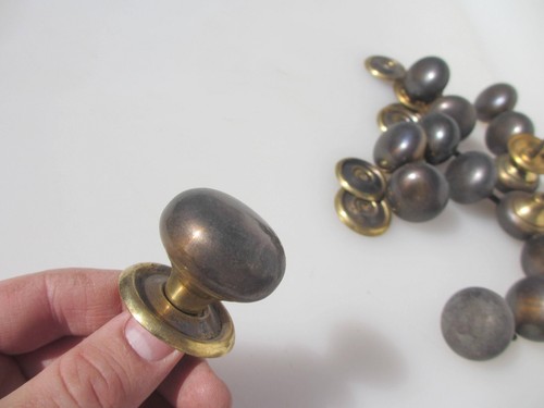 Vintage brass cabinet - brass, knob