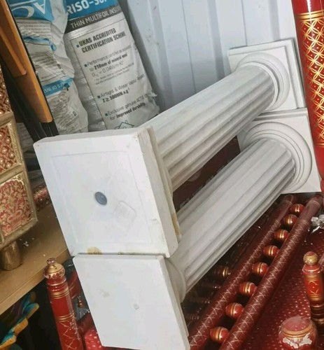 White pillars - white,