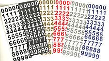 50 x 1" High Sticky Vinyl Numbers 0-9 For Crafts, Menus, Hobbies,Signs 6 Colours