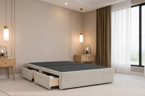 Plush divan bed - divan, availble