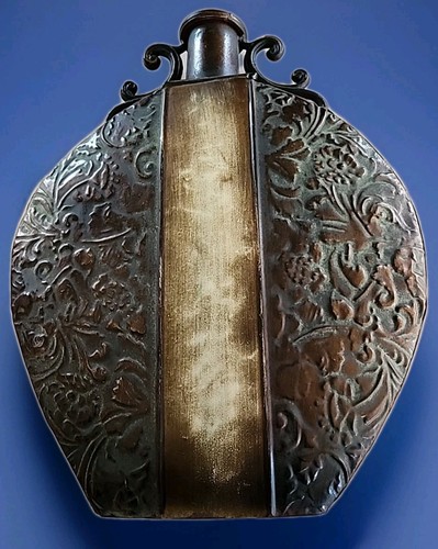 Metal feather vase - feather,
