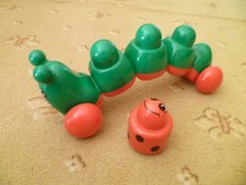 Lego Primo Caterpillar Green With Ladybird Rattle Toy