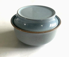 Denby Sainsbury Blue Grey Lidded Bowl Casserole souffle Dish 400ml Excellent