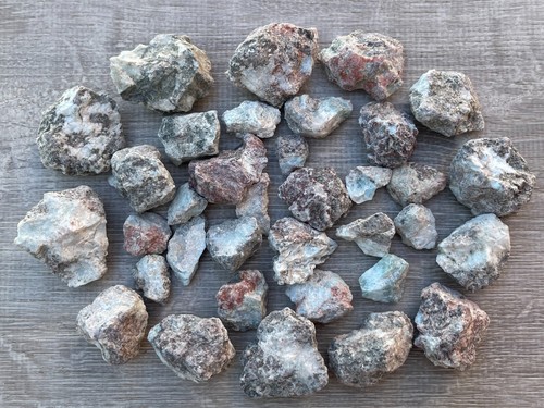 Larimar rough natural stones - rough,