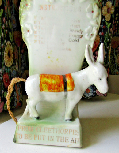 Antique ceramic donkey - antique,