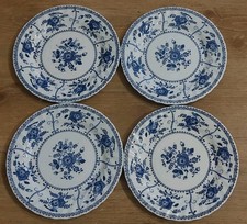Johnson Brothers  Indies Blue Dinner x 4  Plates - 20cm - Blue And White 