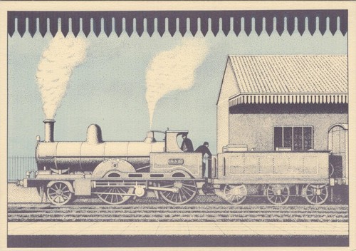 Railways postcard trains - postcard:,