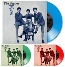 The Beatles Love Me Do/PS I Love You On Blue, Red, Green 7” Vinyl. Collection