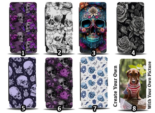 Floral gothic flip wallet - gothic,