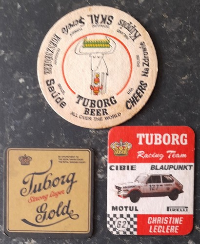 Vintage tuborg beer - beer, mats