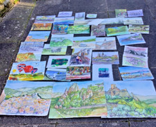 Artist Portfolio Job Lot 37 Watercolour Art Paintings by Renee Thornton Artist