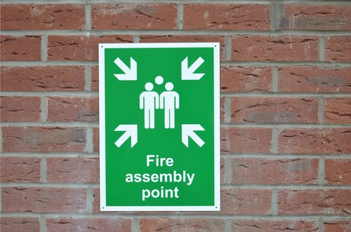 Fire assembly point a3 - fire,